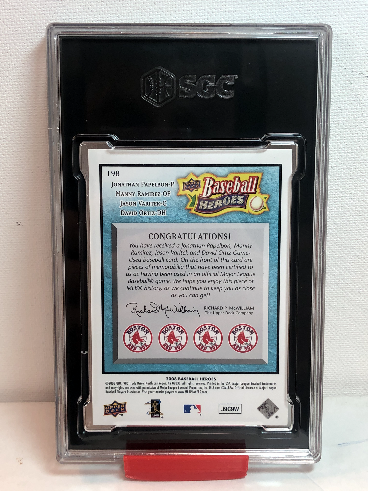 SGC 8.5 Baseball Heroes #198 Quad Patch Card 179/200