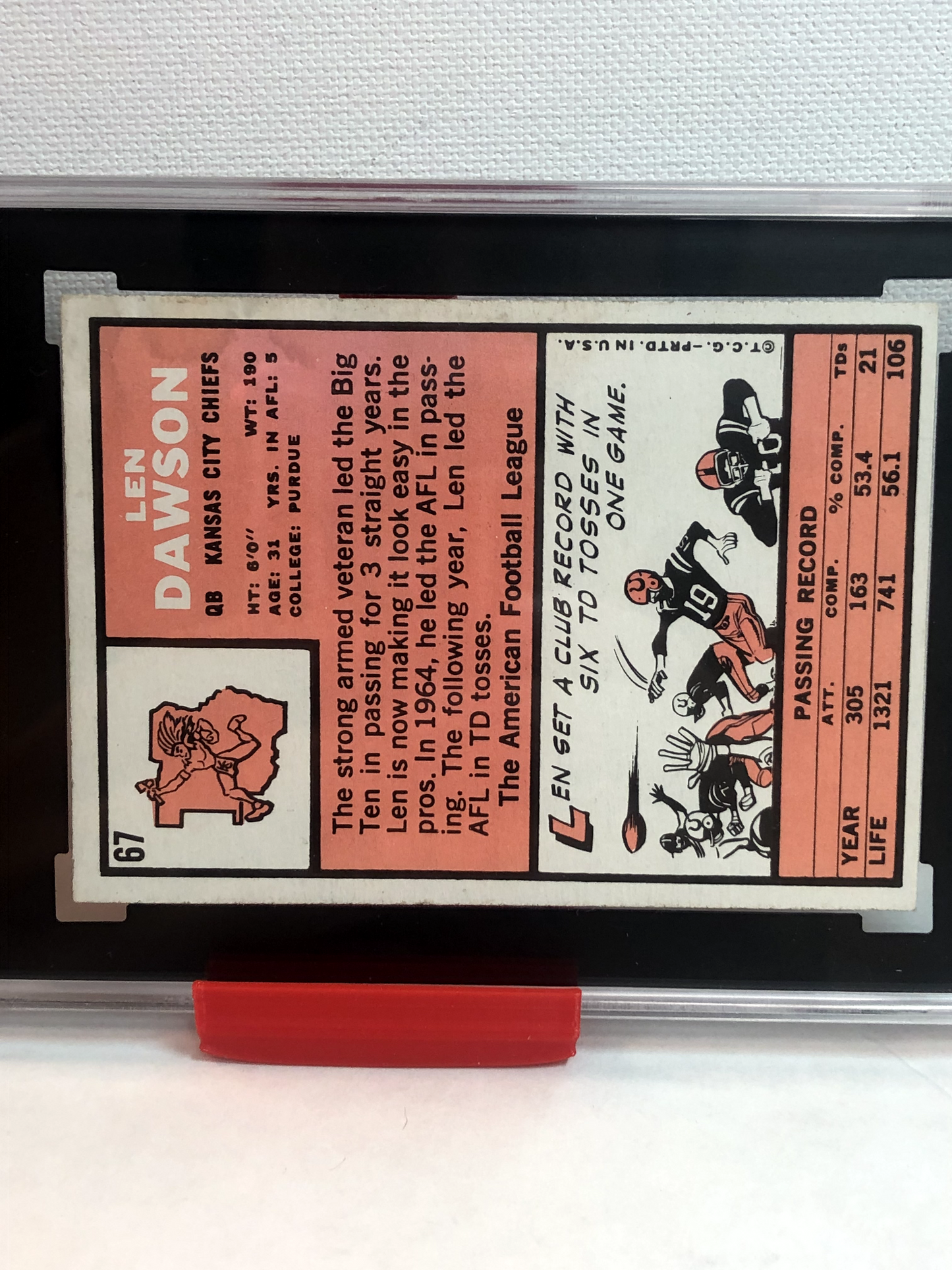 SGC 4 1966 Topps Len Dawson