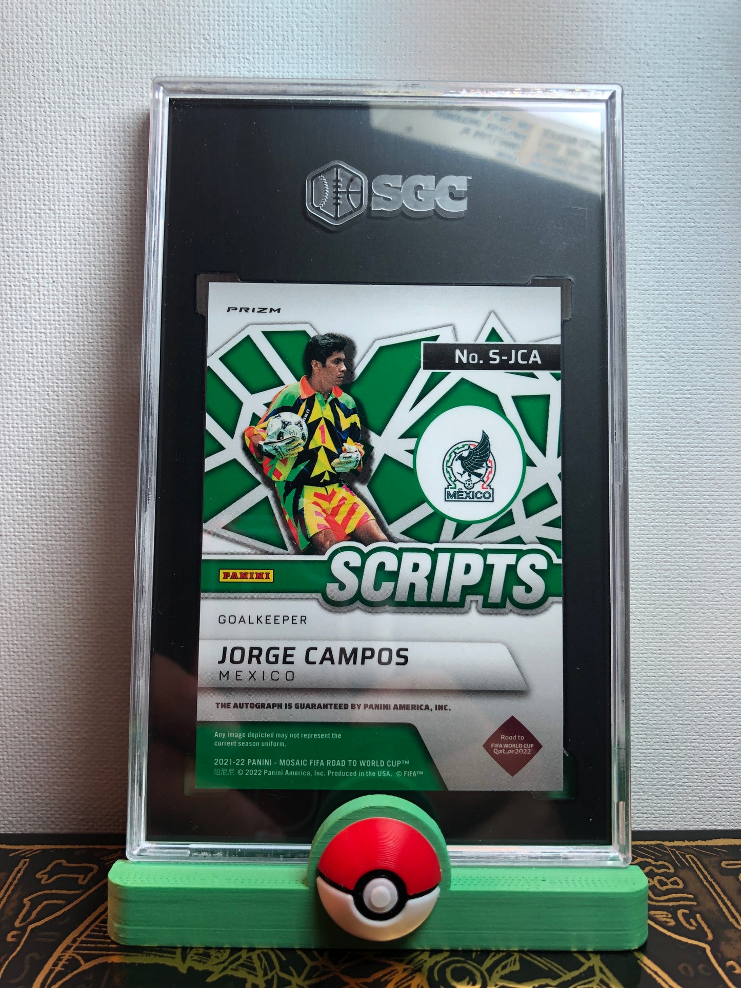 SGC 9.5 Jorge Campos Mosaic Scripts Panini Auto