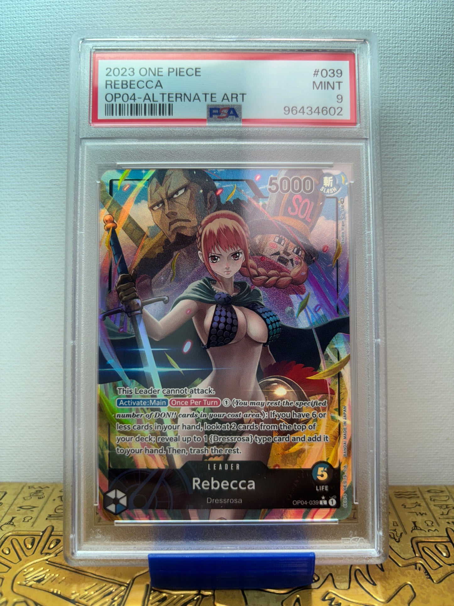 Rebecca 2023 One Piece OP04 Alt Art #39 PSA 9