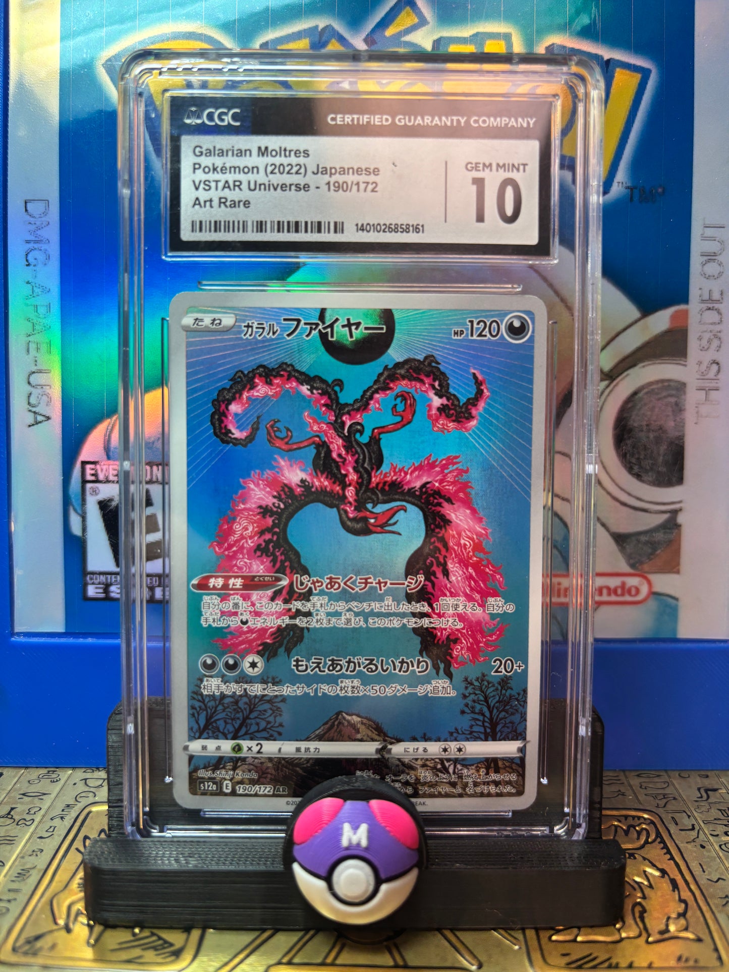 Galarian Moltres Japanese #190 CGC Gem Mint 10