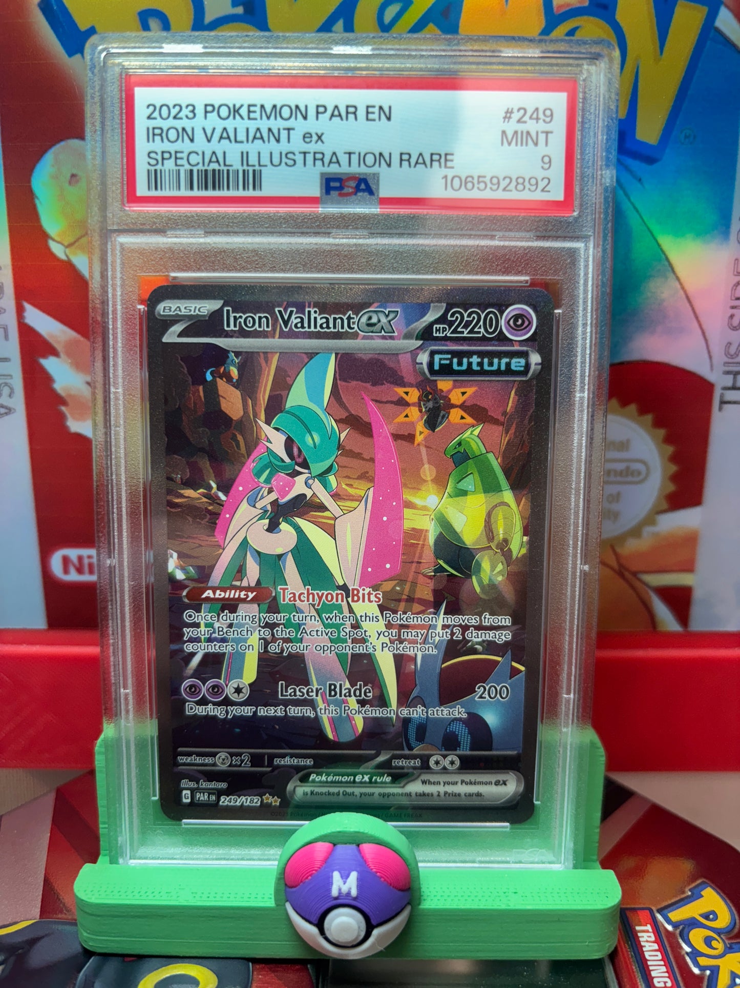 Iron Valiant Ex SIR #249 PSA 9