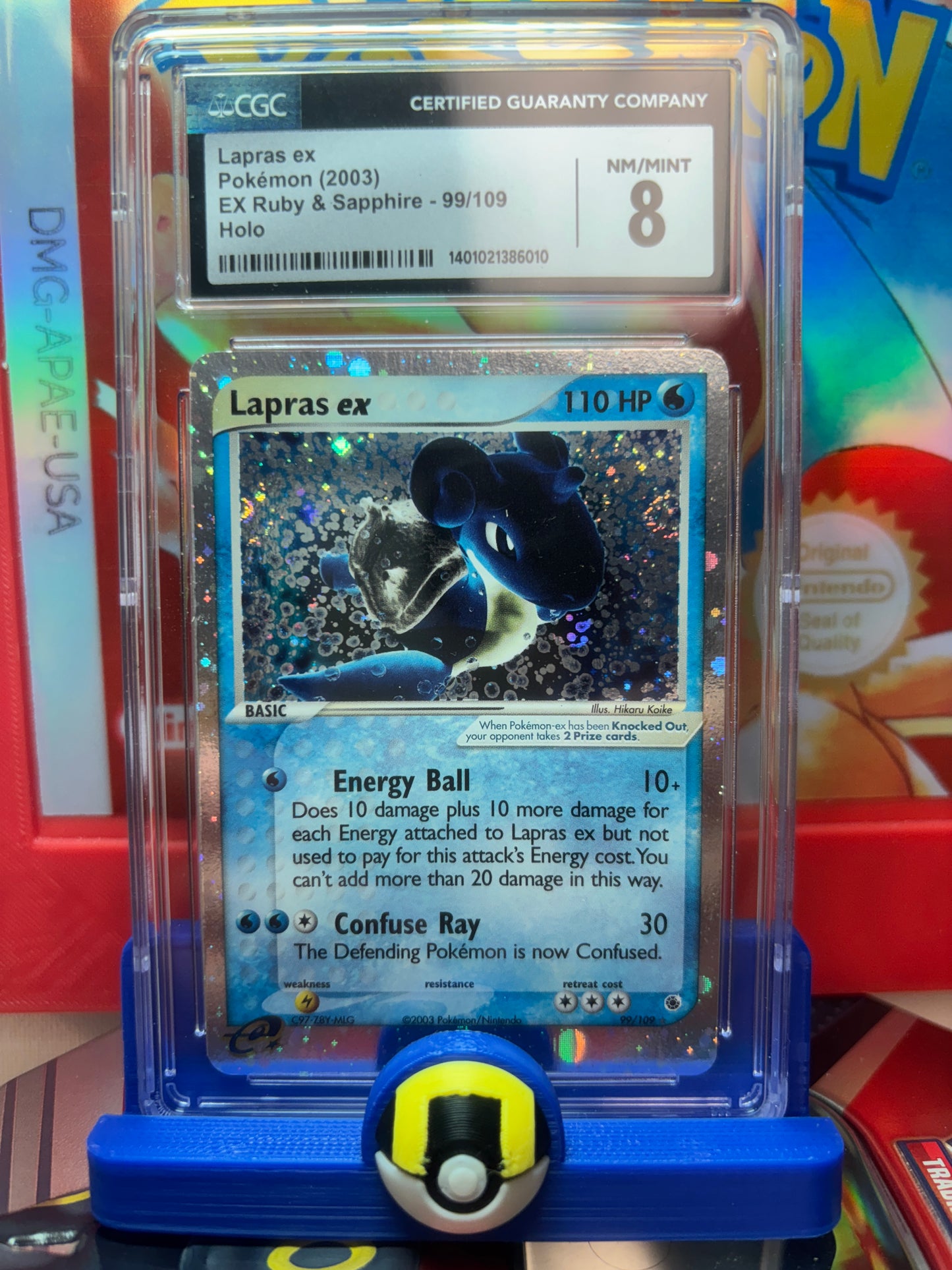 Lapras Ex #99/109 2003 Holo Double Swirl