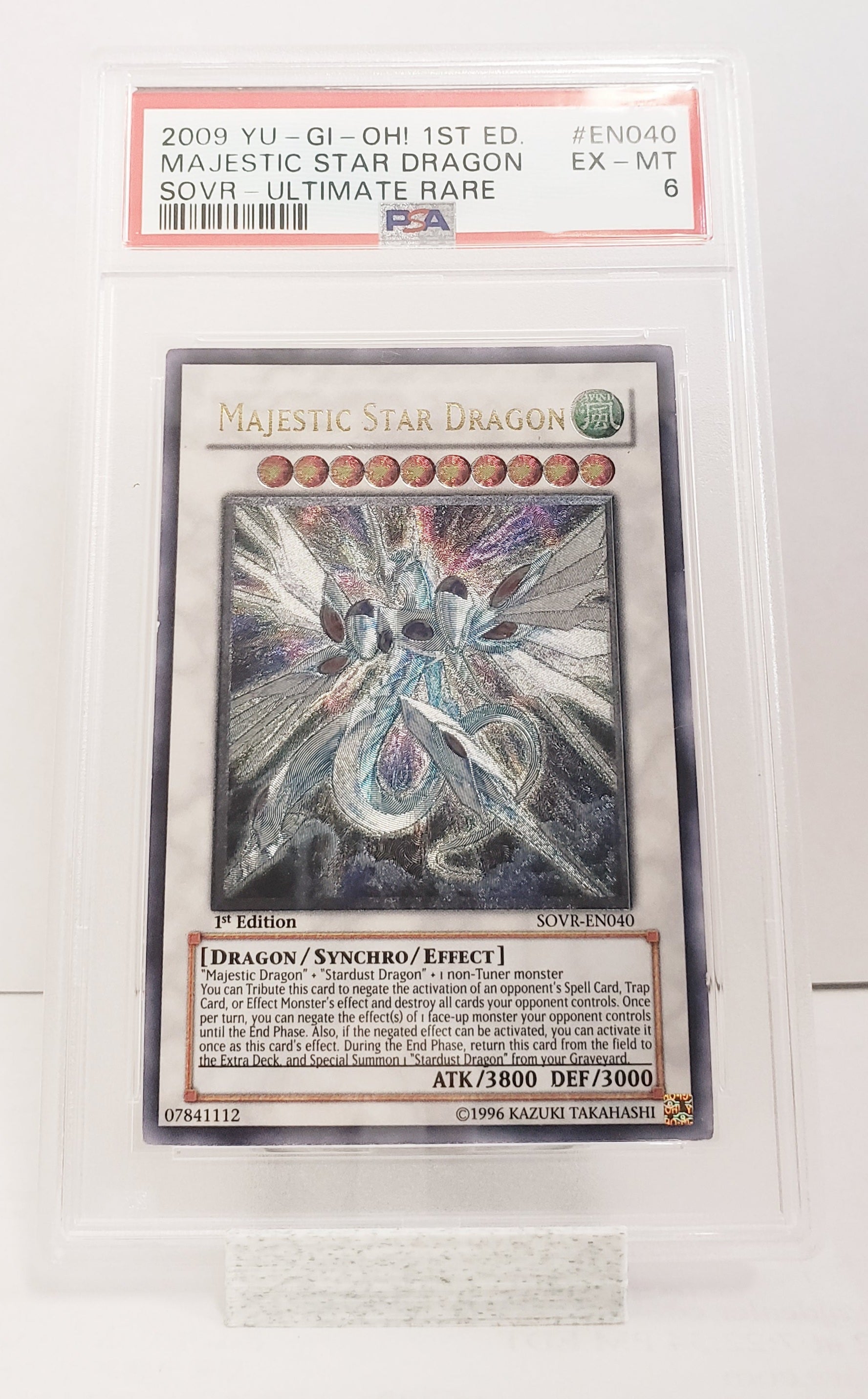 Majestic Star Dragon (SOVR-EN040) PSA 6 1st Ed. Ult. Rare – Graded