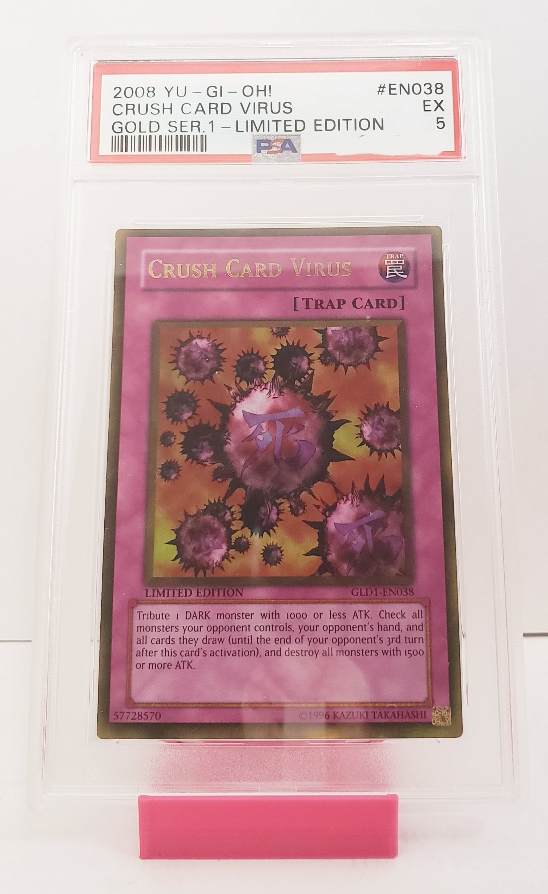 Crush Card Virus (GLD1-EN038) PSA 5 Limited Graded Gold Crush Card Virus (GLD1-EN038) PSA 5 Limited Graded Gold