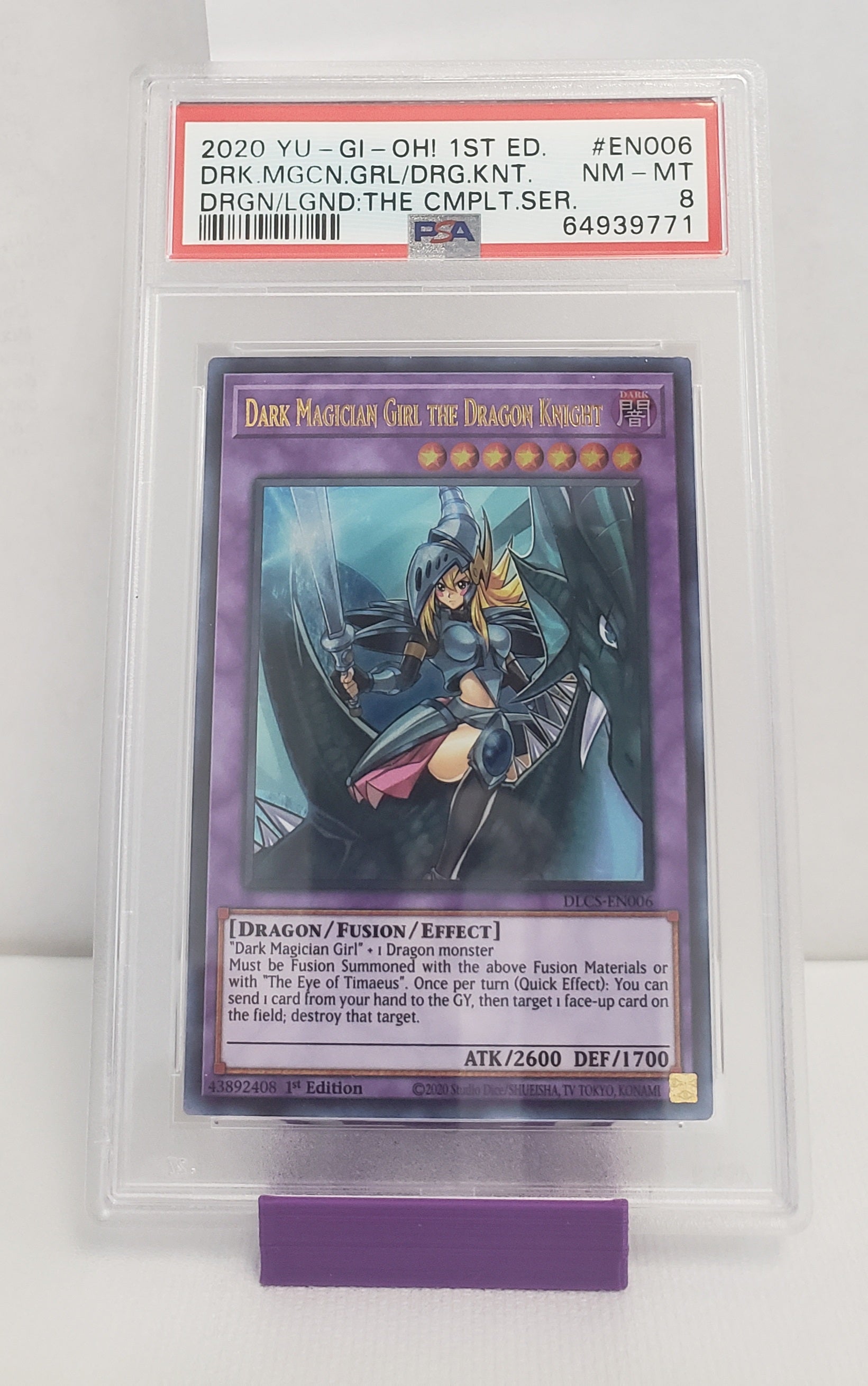 Yu-Gi-Oh! Dark Magician Girl The Dragon Knight Platinum Secret Rare Card - RA03-EN258 1st Edition