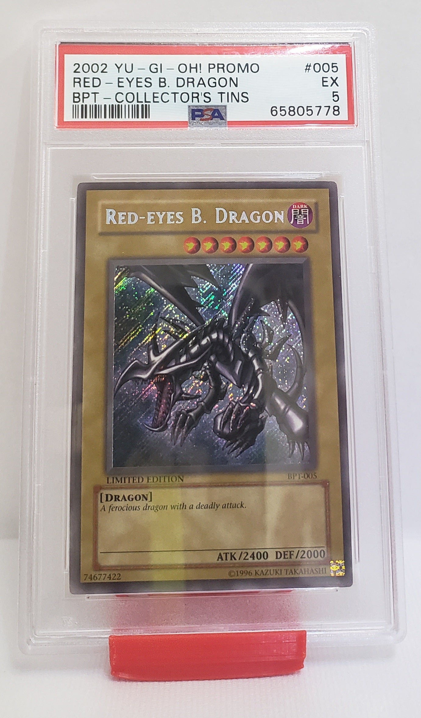 Red Eyes B. Dragon (BPT-005) Limited PSA 5 Graded Gold Red Eyes B. Dragon (BPT-005) Limited PSA 5 Graded Gold