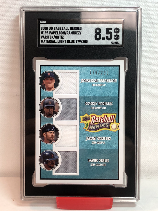 SGC 8.5 Baseball Heroes #198 Quad Patch Card 179/200