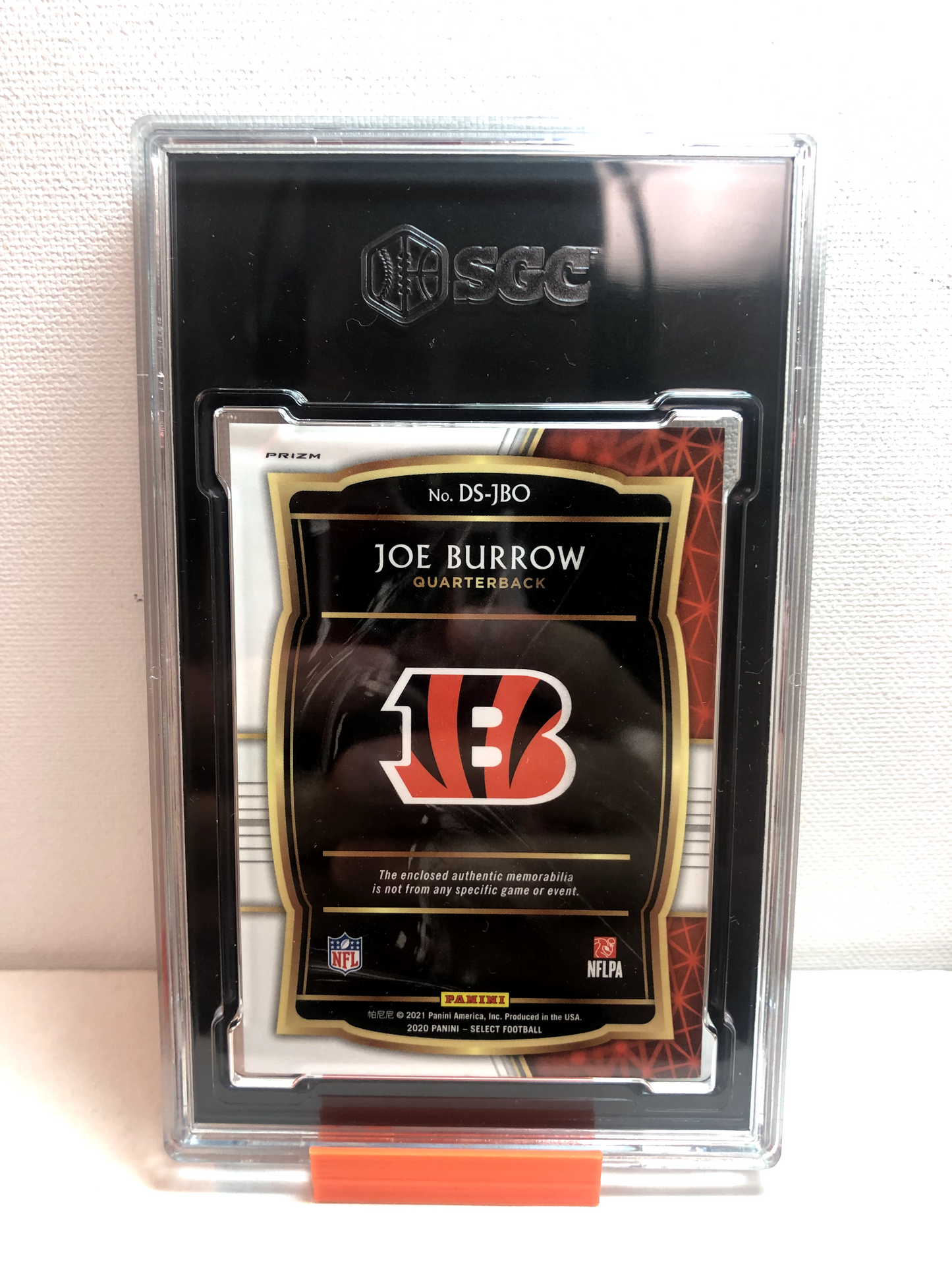 SGC 9.5 Joe Burrow Rookie Draft Selections Material Red Prizm Patch