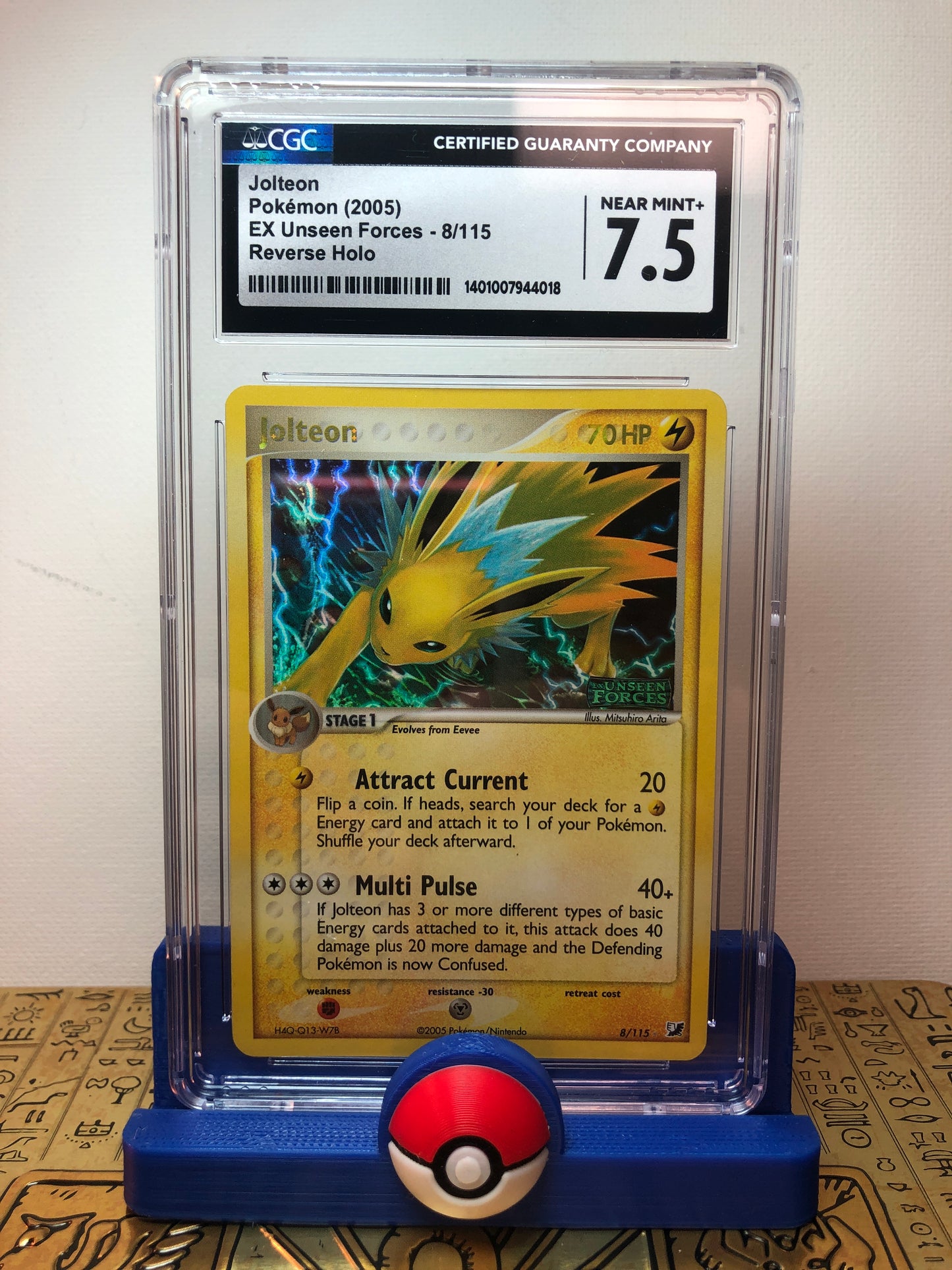 Jolteon #8/115 Reverse Holo With Set Stamp CGC