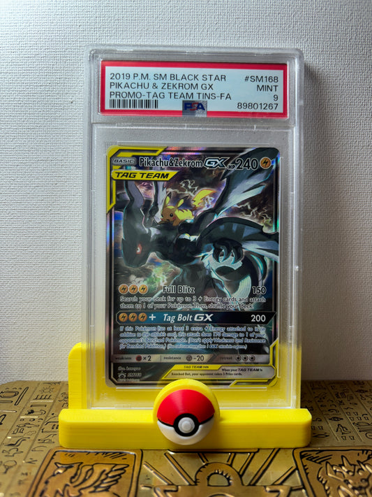 PSA 9 Pikachu&ZekromGX Black Star Promo #SM168 (89801267)