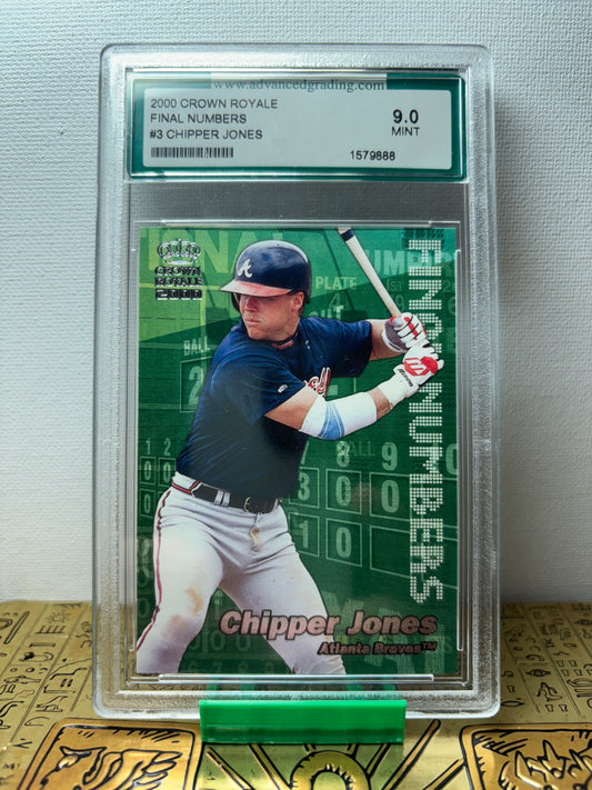 AGS 9 Chipper Jones 2000 Crown Royale #3 (157988)