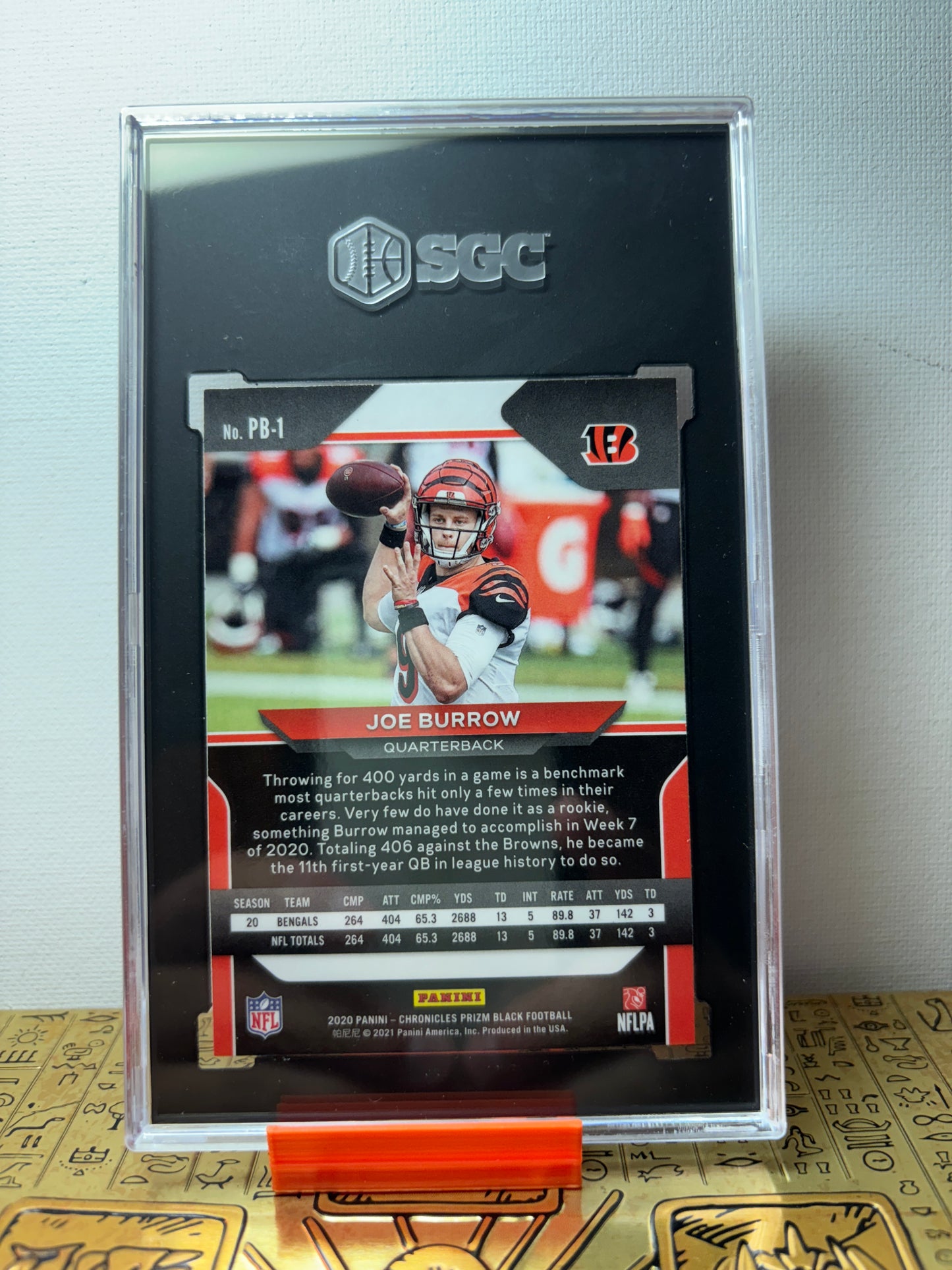 SGC 9.5 Joe Burrow Rookie Prizm Black Base Set PB-1 (8612972)