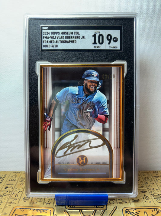 SGC 9/10 Auto Vladimir Guerrero Jr. Topps Museum #03/10