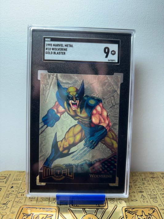 SGC 9 Wolverine Gold Metal Blaster 1995 Fleer 18/18 (0698891)