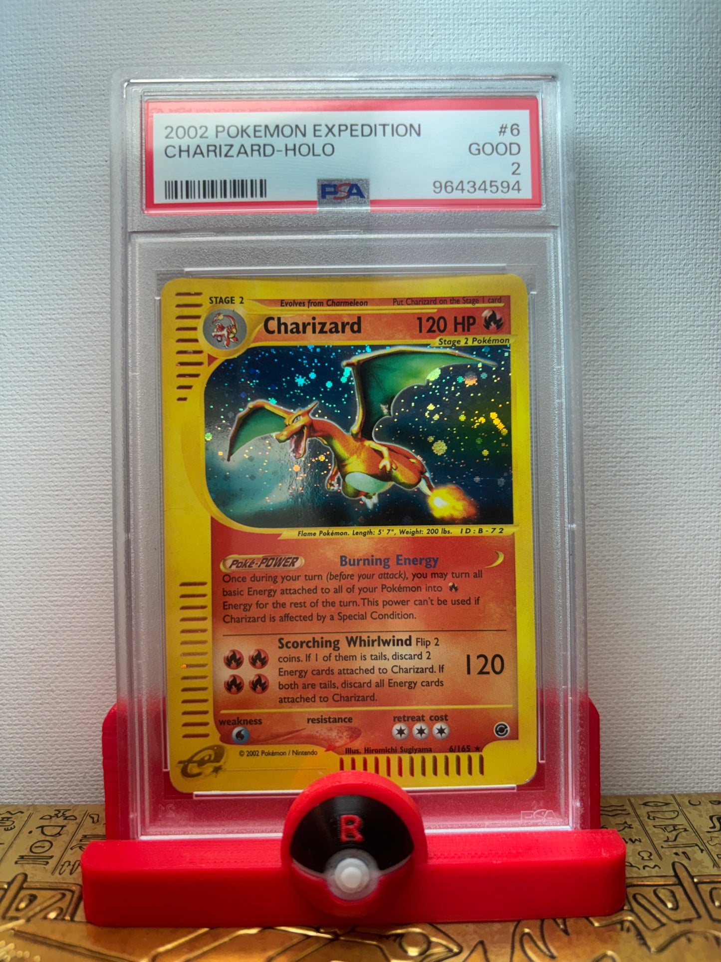 2002 charizard pokemon card Charizard #6 Holo 2002 Expedition PSA 2 – Graded Gold