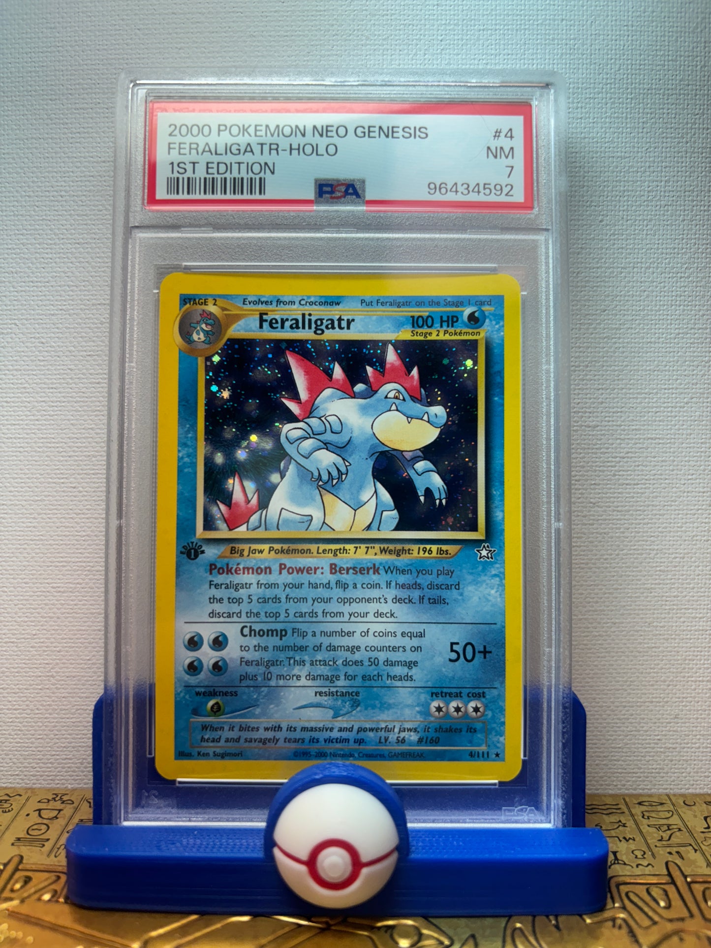 Feraligatr Neo Genesis Holo 1st Edition #4 PSA 7