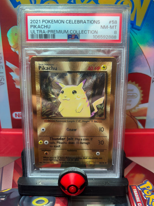 Pikachu Metal UPC Celebrations PSA 8