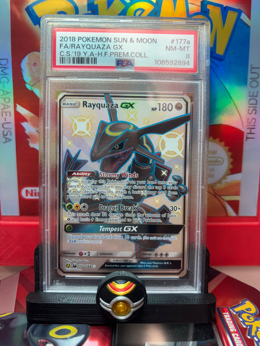 Rayquaza GX Shiny #177a/168 PSA 8