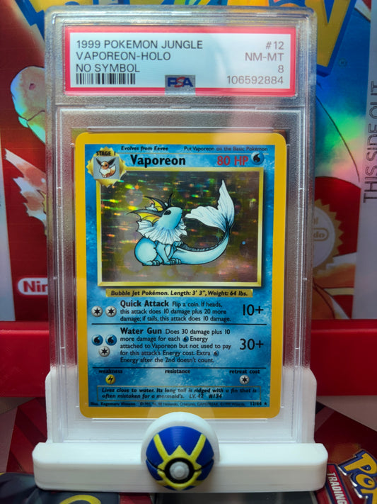 Vaporeon Holo Jungle Holo No Set Symbol PSA 8