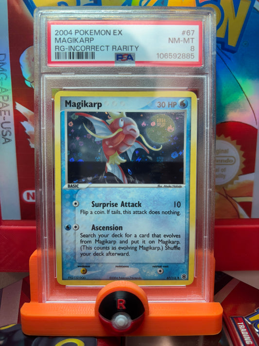 Magikarp Reverse Holo 67 RG-Incorrect Rarity PSA 8