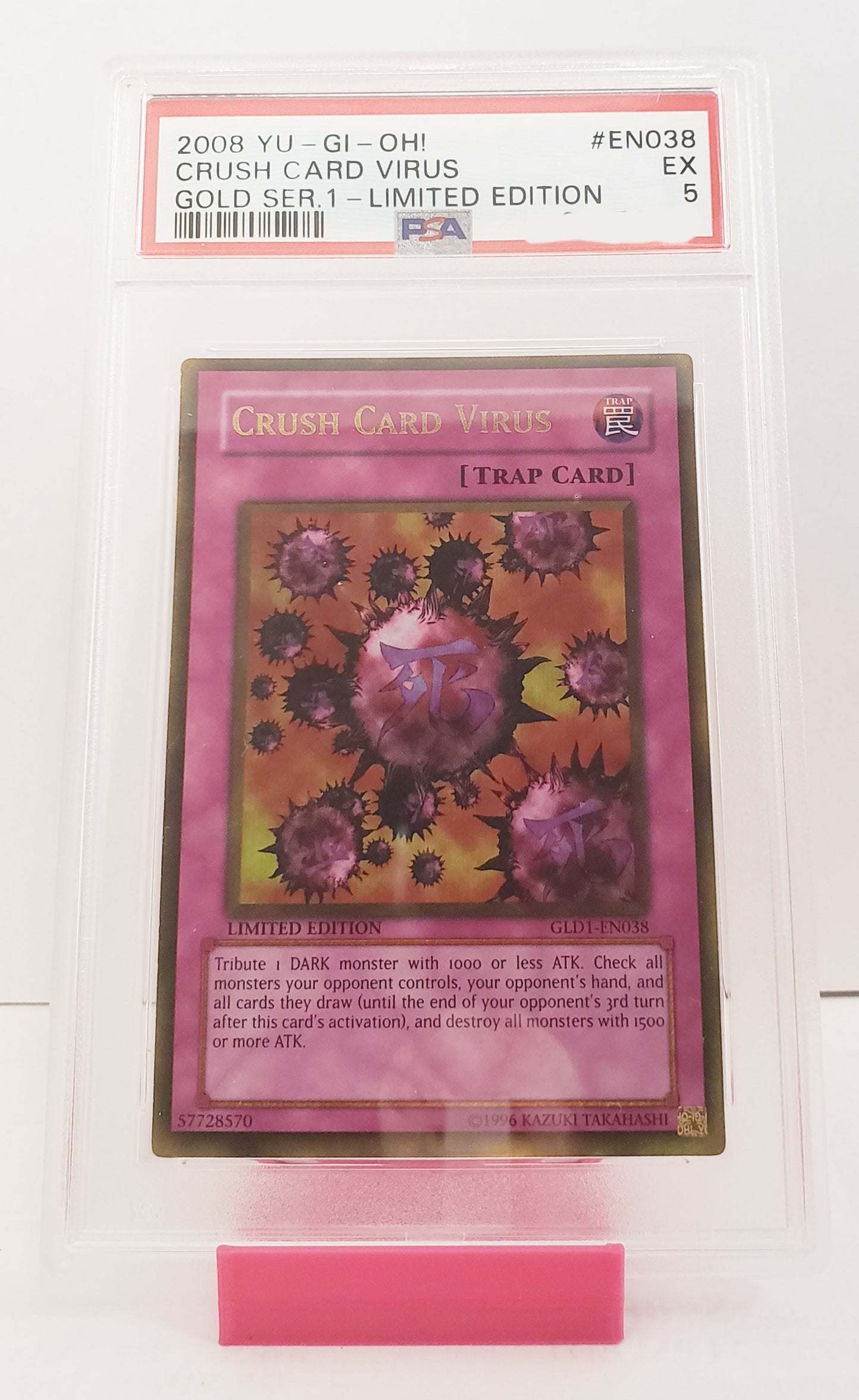 Crush Card Virus (GLD1-EN038) PSA 5 Limited – Graded Gold