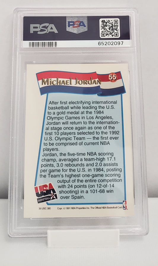Michael Jordan #55 NBA HOOPS PSA 9