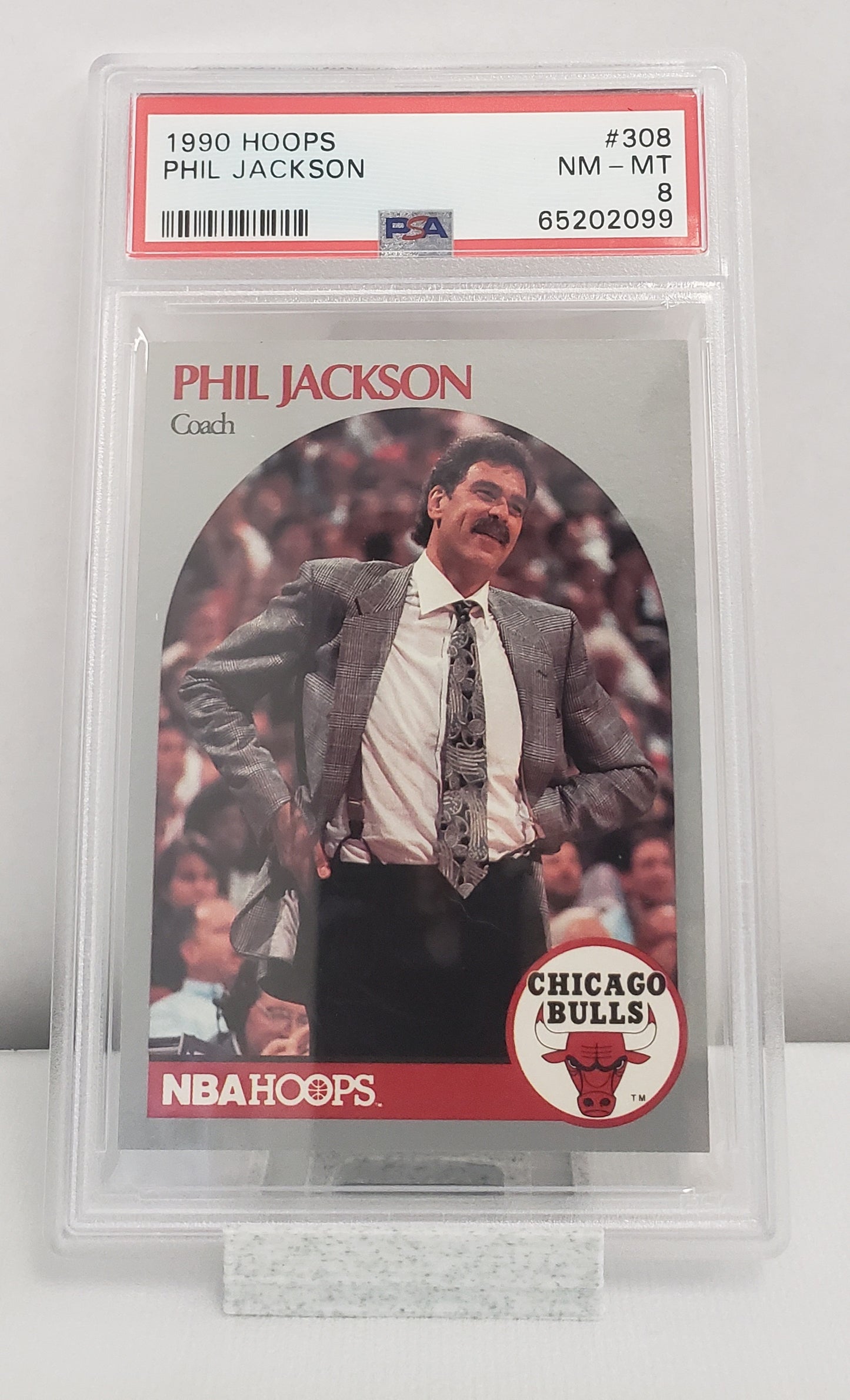 Phil Jackson #308 NBA HOOPS PSA 8