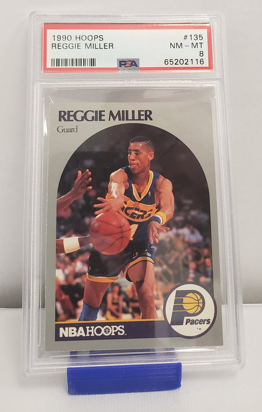 Reggie Miller #135 NBA HOOPS PSA 8
