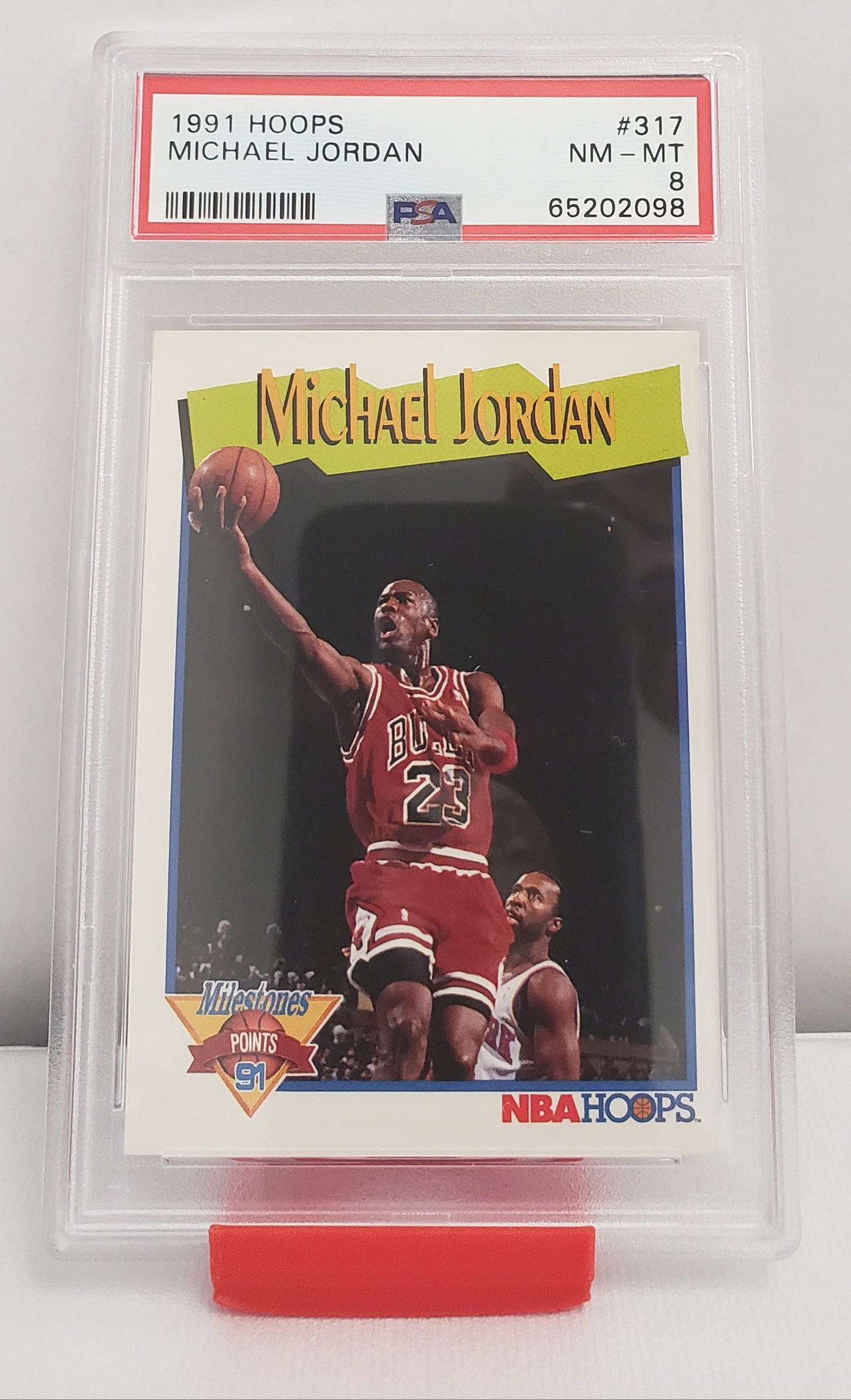 Michael Jordan #317 NBA HOOPS PSA 8
