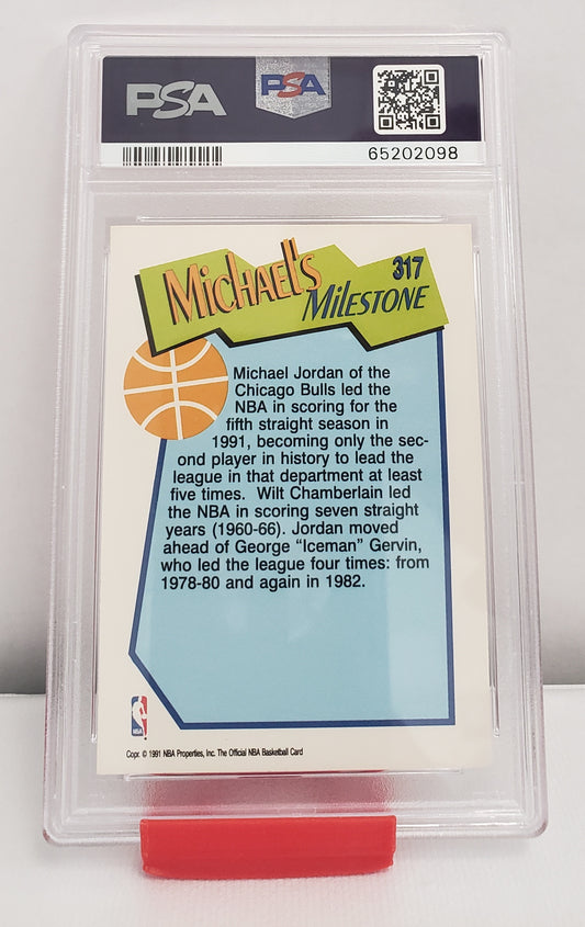 Michael Jordan #317 NBA HOOPS PSA 8